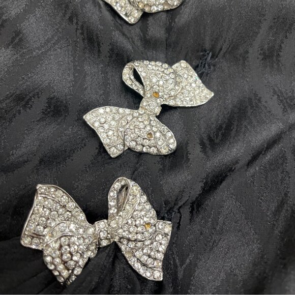 Vintage Silk Studio Women's Black Strapless Warp Cocktail Dress Size 4 - Picture 6 of 8